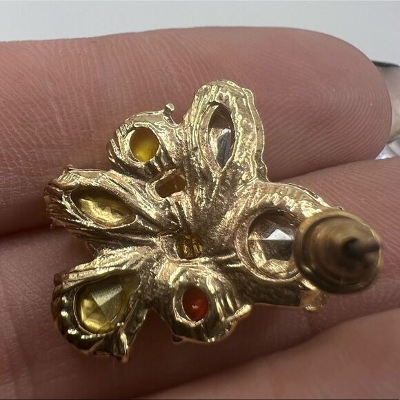 Colorful Floral Cluster Earrings - Picture 6 of 7